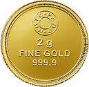 2 gm gold coin