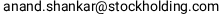 Anand shankar stockholding email address