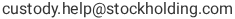 Custody help stockholding email address